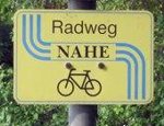 Hinweisschild zum Nahe-Radweg