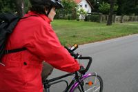 GPS am Fahrrad während der Fahrt
