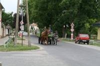 Ungarn mit Pferdewagen unterwegs