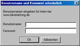 Passworteingabe in den Downloadbereich