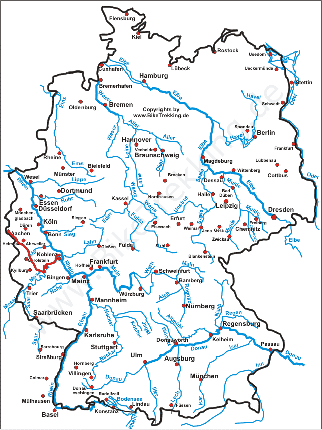 Karte Eifel-Tour 1993