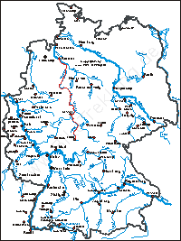 Karte: Fulda-Weser-Radweg Tour 2005