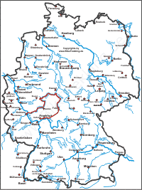 Karte: von Hofheim nach Koblenz zur Bundesgartenschau 2011