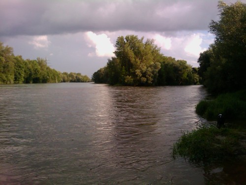 Zusammenfluss von Wertach und Lech