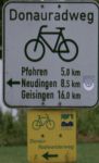 Donau-Radwegebeschilderung