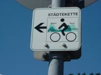 Radwegebeschilderung Städtekette