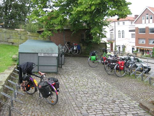 Fahrradparkplätze am Schloss Bad Bendheim