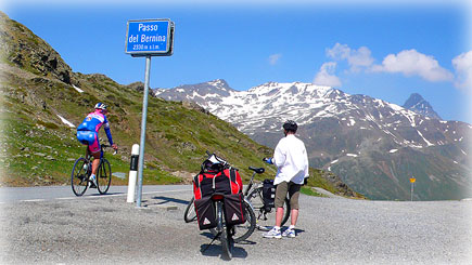 Radler am Bernina-Pass