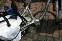 Akkutausch beim Flyer Pedelec