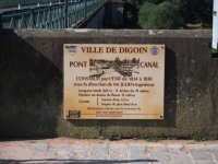 Schild Kanal über die Loire bei Digion