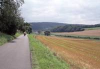 Landschaft mit Weser-Radweg