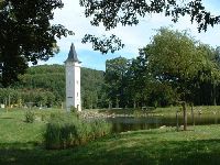 Teich mit Turm in Gera