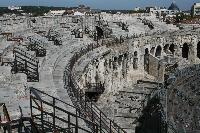 Arena von Nimes, mit Blick auf die Tribünen