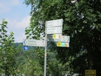 Trier-Beaune Radwegeschilder bei Trier