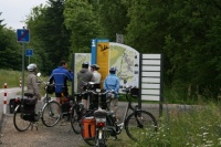 Vennbahnradweg Infotafel in Staedteregion Aachen