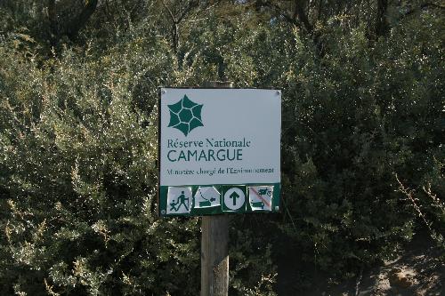 Hinweisschild in der Camargü