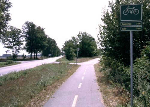 Radweg kurz vor Györ