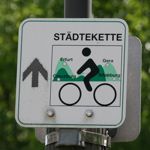 Radwegeschild Thüringer Städtekette