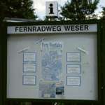 Informationstafel zum Weserradweg