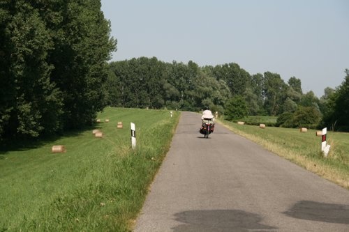 typischer asphaltierter Dammweg