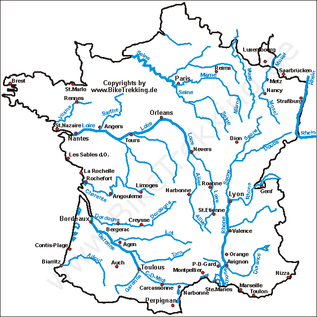 Frankreichkarte