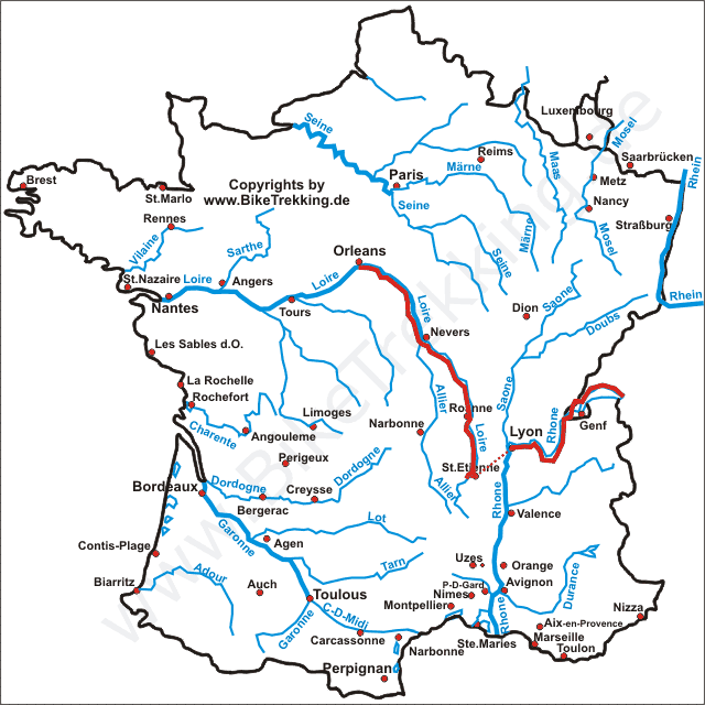 Karte Sommertour 1997