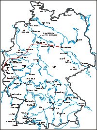 Karte: Umwelt-Radtour Auftakt 1995