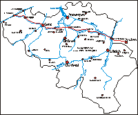 Karte: Belgien-Tour 2005