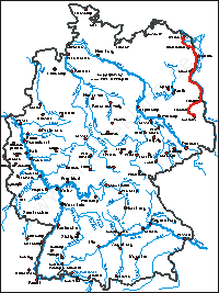 Karte: Cottbuss-Spreewald-Usedom-Tour 2008