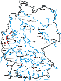 Karte: Umwelt-Radtour Courage 1995