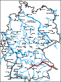 Karte: Deutschland Donautour 2010