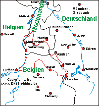 Karte: Dreiländer-Tour 2004