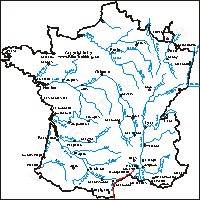 Karte: Frankreich Faro-Nimes-Radtour 2004