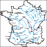 Karte: Sommertour Frankreich 1997