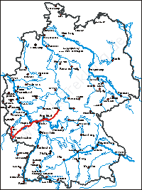 Karte: Fulda-Trier-Tour 2006