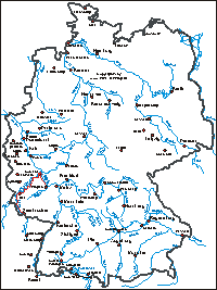 Karte: Saar-Mosel-Rhein-Tour 1996