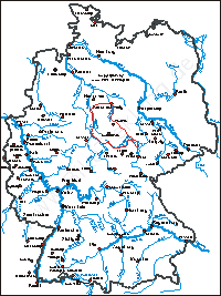 Karte: Sechs-Flüße-Radtour 2007