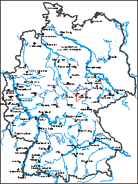 Karte: Thüringer Rundreise 2007