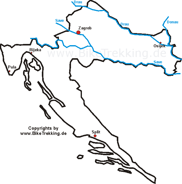 Kroatienkarte