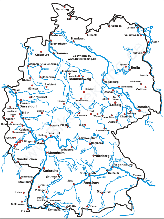 Karte Moseltour 2011