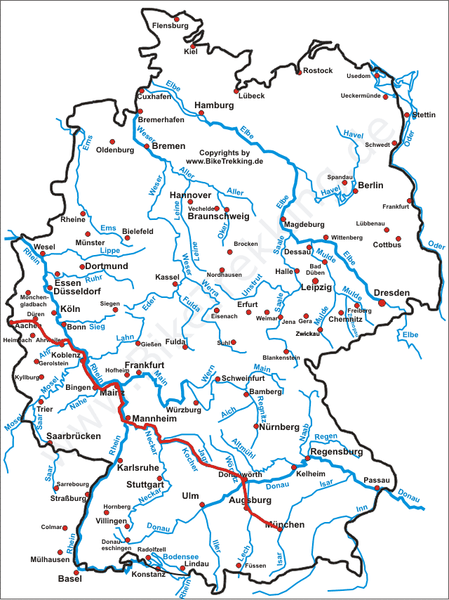 Karte München-Tour 1994