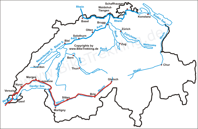 Karte Sommertour 1997