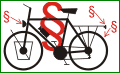 Fahrrad mit Paragraphen-Zeichen